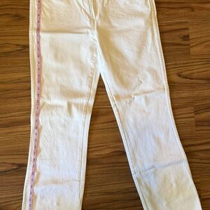Jenalogy White Jeans Size 14 Stretch Denim Straight Leg